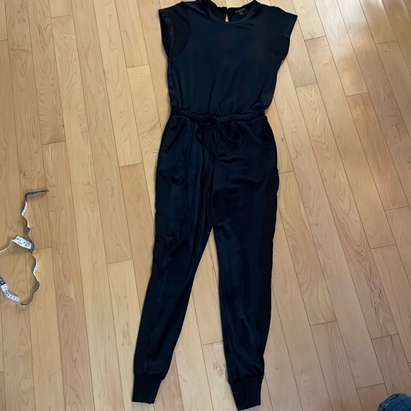 Material Girl Black Velvet Jumpsuit - Picture 2 of 11